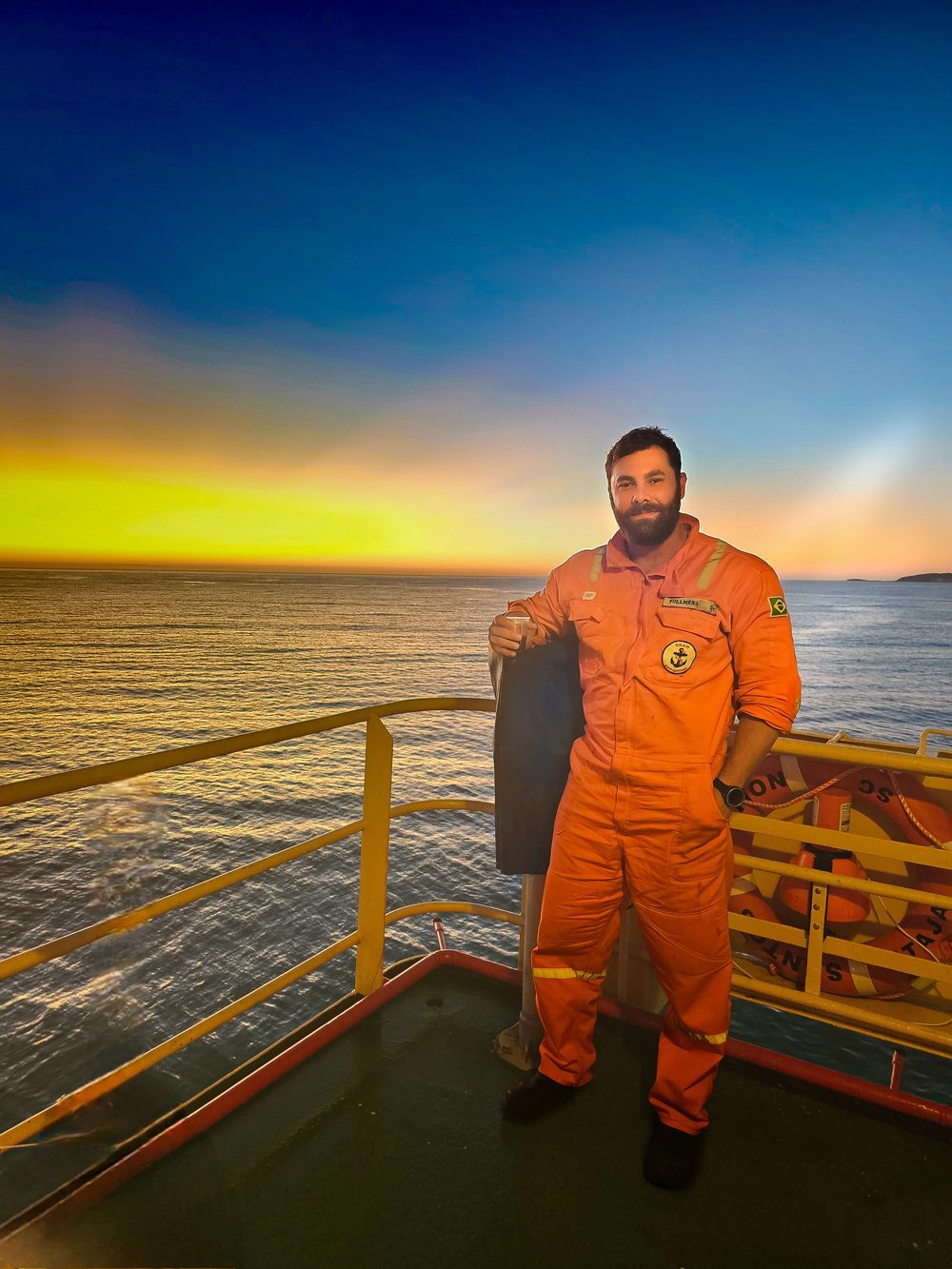 Marcus Vollmers, Imediato na frota offshore, a bordo ao pôr do sol